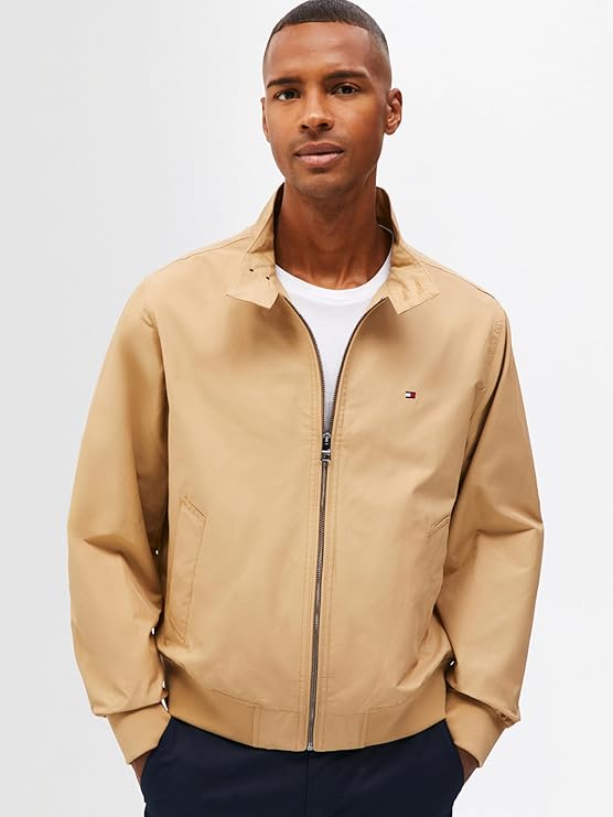 Tommy Hilfiger Men's Harrington Jacket, Classic Khaki, Small Tommy Hilfiger