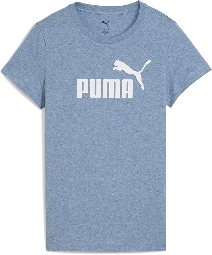 PUMA Women's Essential Logo Tee, Cool Blue Heather, Medium AMAZON PERTH CLOTH