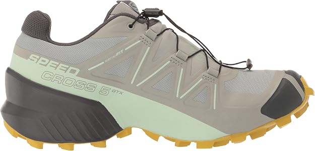 Salomon Women's Speedcross 5 GTX trail running and hiking shoe, Wrought Iron/Spray/Antique Moss, 7 US Salomon