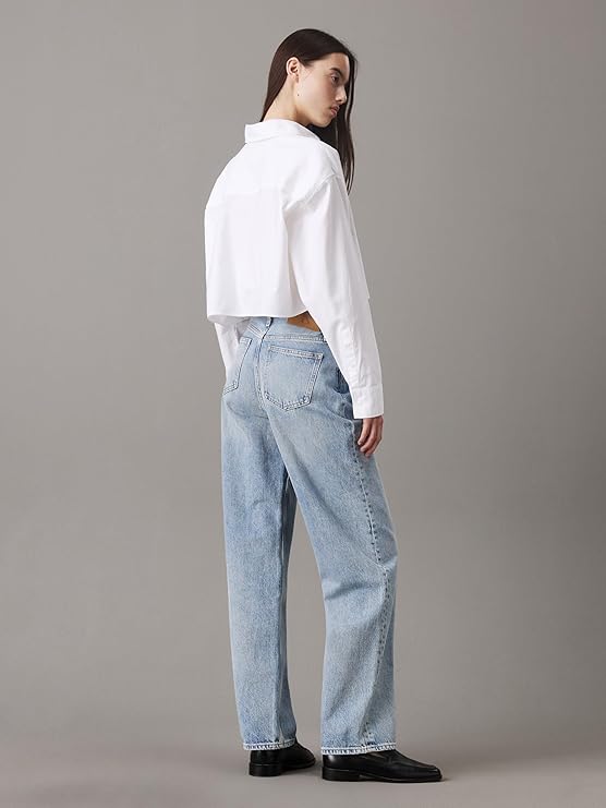 Calvin Klein Jeans Women's High Rise Loose Jeans, Denim Light, 30W x 30L Calvin Klein