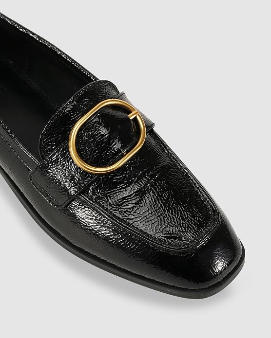 Nude Footwear Women's Jade Loafer, Black, EU 37/US 7 Nude
