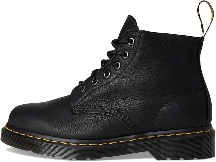 Dr. Martens Unisex 101 6-Eye Boot, Black Smooth Leather, UK 5/US M6 W7 EU 38 Dr Martens
