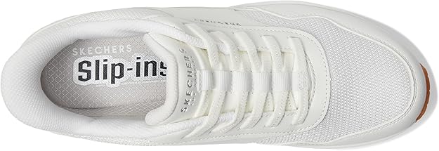 Skechers Women's Hands Free Slip-Ins: Uno - Banksia Sneaker, White, US 7/EU 37 Skechers