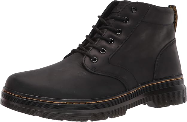Dr. Martens Unisex Bonny 6-Eye Boot, Black Wyoming Leather, UK 6/US M7W8 Dr Martens