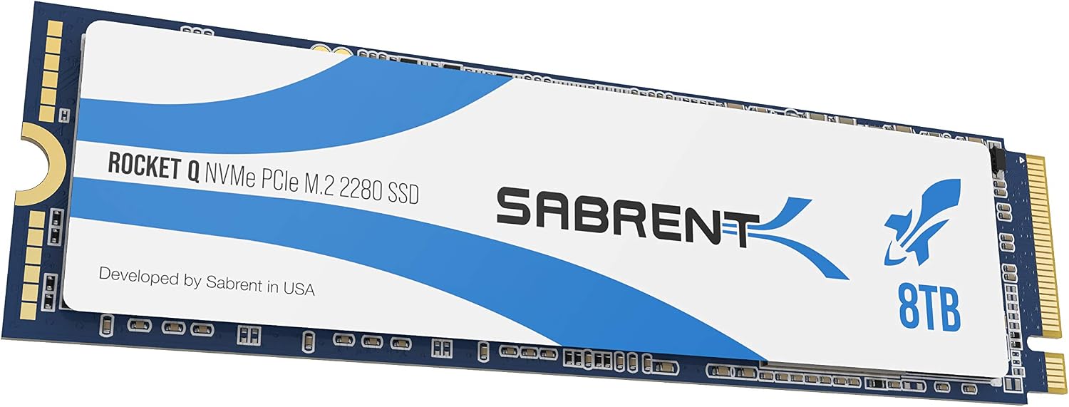 SABRENT Rocket Q 8TB NVMe PCIe M.2 2280 SSD SB-RKTQ-8TB – As New SABRENT