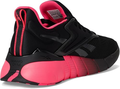 Reebok Women's Nano Gym Sneaker, Black/Pink Blast, 5.5 US / EU 35.5 Reebok