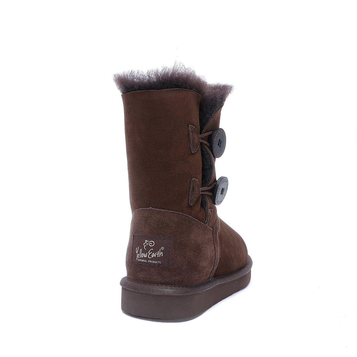 Yellow Earth Harper - Classic 2 Button UGG Boot (6, Chocolate, Numeric_6) / EU 37 Yellow Earth