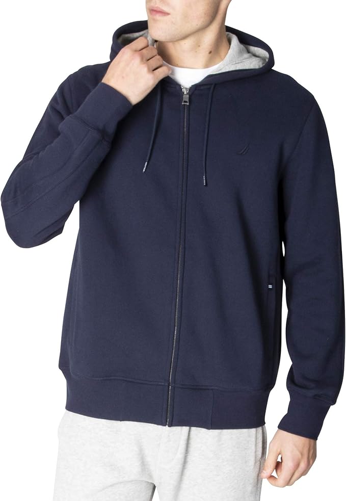 Nautica Men's Essential Collection Full-Zip Hoodie, Navy, X-Large NAUTICA