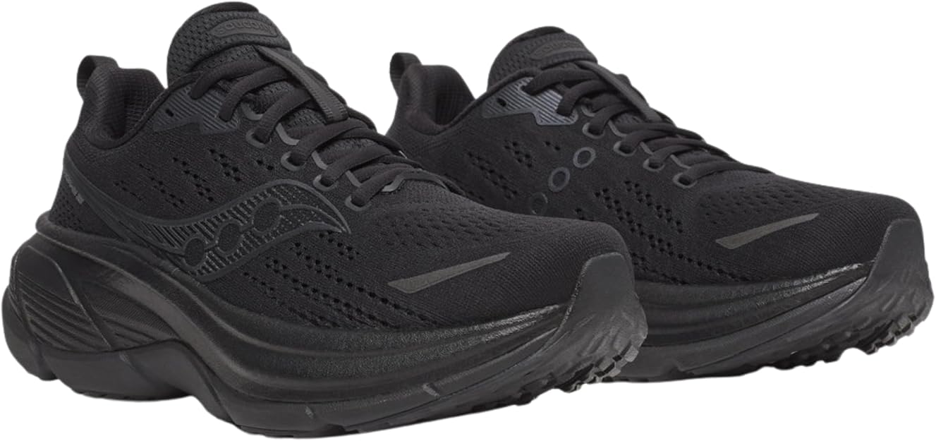 Saucony Women's Hurricane 25 Sneaker, Triple Black, US 7, EU 38 Saucony