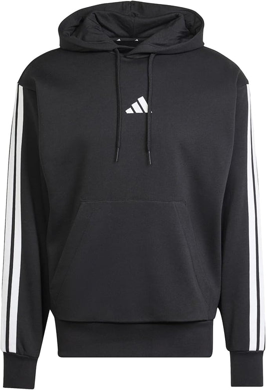 Adidas Sportswear Essentials 3-Stripes Men's Fleece Hoodie, Black/White, X-Large ADIDAS
