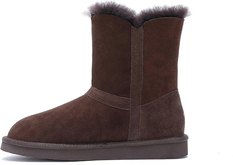 Yellow Earth Harper - Classic 2 Button UGG Boot (6, Chocolate, Numeric_6) / EU 37 Yellow Earth