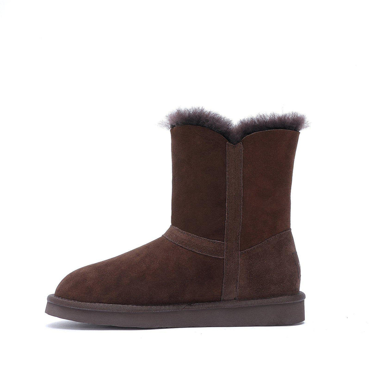 Yellow Earth Harper - Classic 2 Button UGG Boot (6, Chocolate, Numeric_6) / EU 37 Yellow Earth