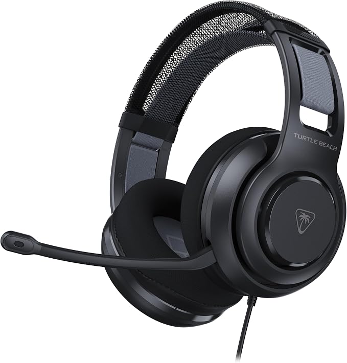 Turtle Beach Atlas 200 PC Wired Gaming Headset with USB Audio Adapter - Black Turtle Beach