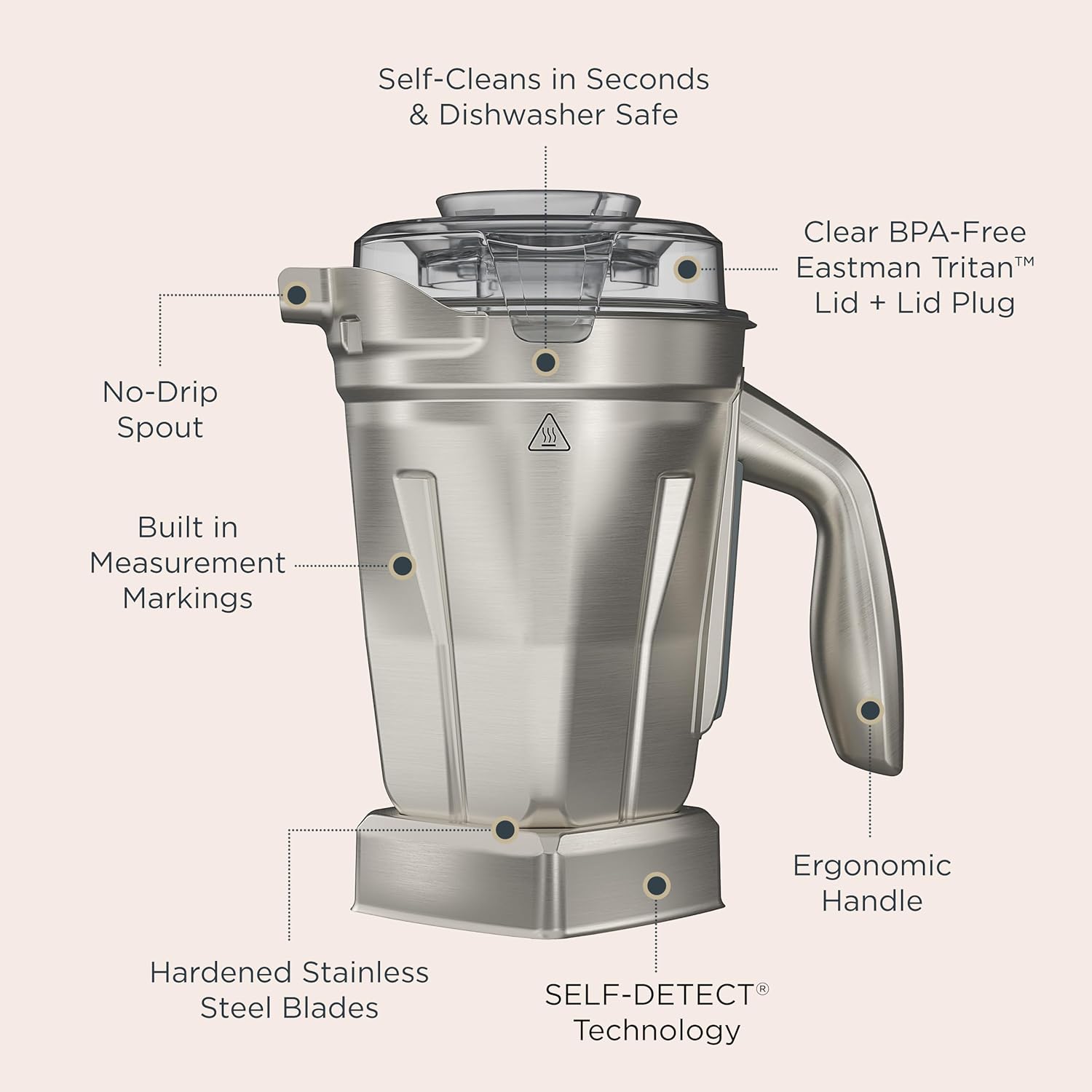 Vitamix 67891 48oz Stainless Steel Container Blender Jug – Excellent Condition Vitamix