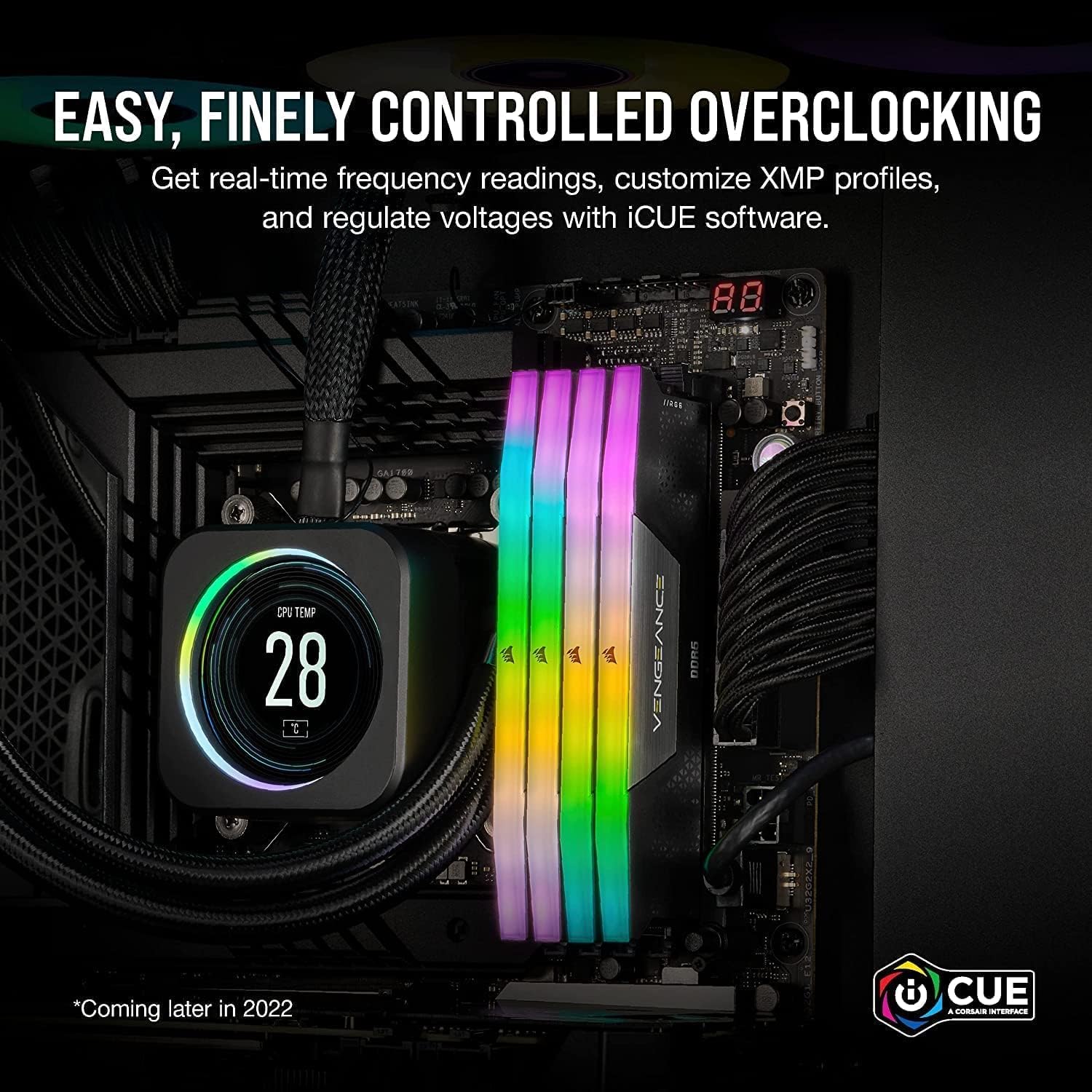 CORSAIR Vengeance RGB DDR5 16GB 6000MHz CL36 Intel XMP RGB RAM Black CMH32GX5M2E6000C36 – Excellent Condition (Only 1 stick available) CORSAIR