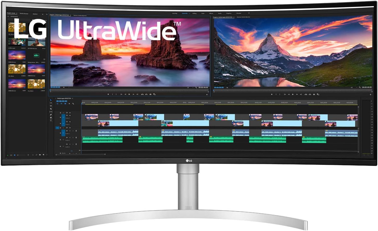 LG 38WN95C-W 38" Curved Ultrawide Monitor WQHD+ Nano IPS Thunderbolt 3 – Excellent Condition LG