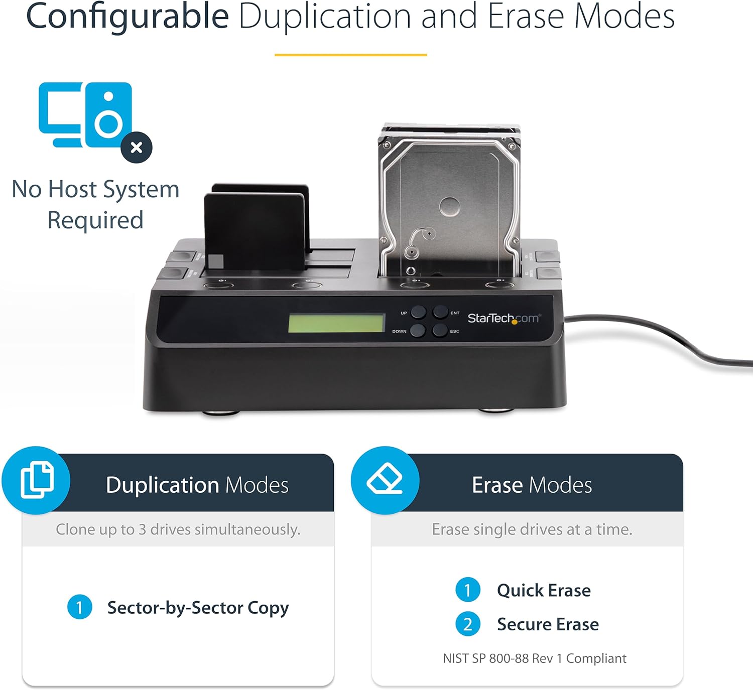 StarTech.com 4-Bay USB 3.0 & eSATA to SATA Standalone HDD Duplicator Dock – As New StarTech.com