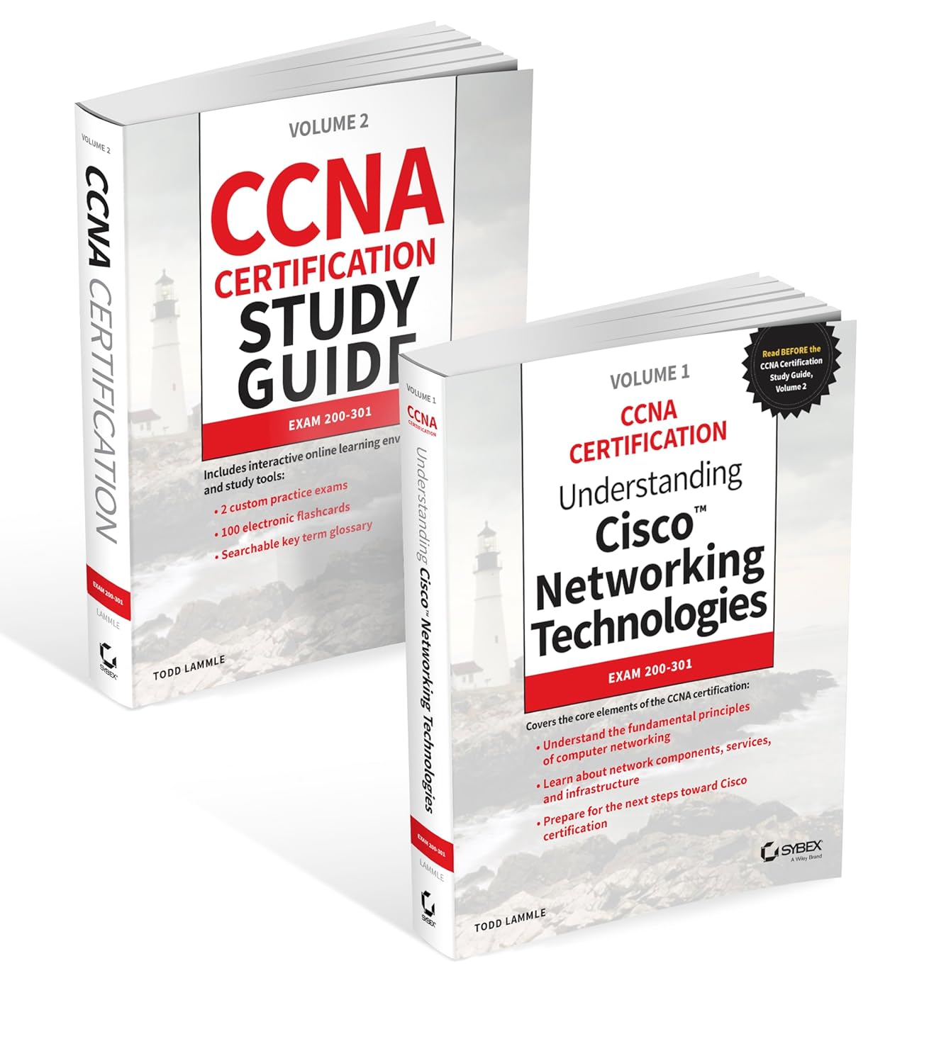 Cisco CCNA Certification Study Guide 2 Volume Set Exam 200-301 Paperback – Brand New Sybex (Wiley)