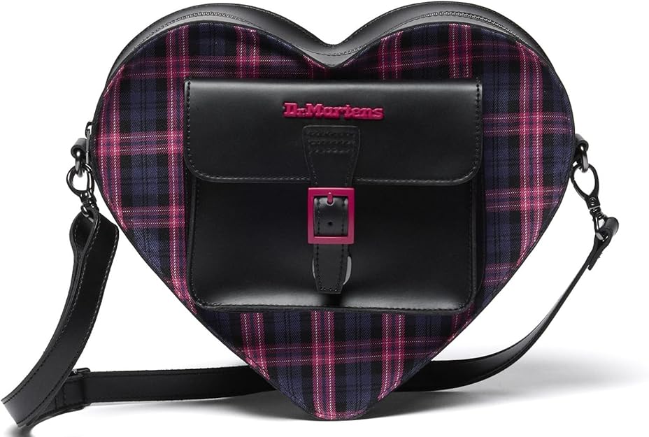 Dr. Martens Heart Backpack, Black/Pink Multi Kiev & Tarten Woven Dr Martens