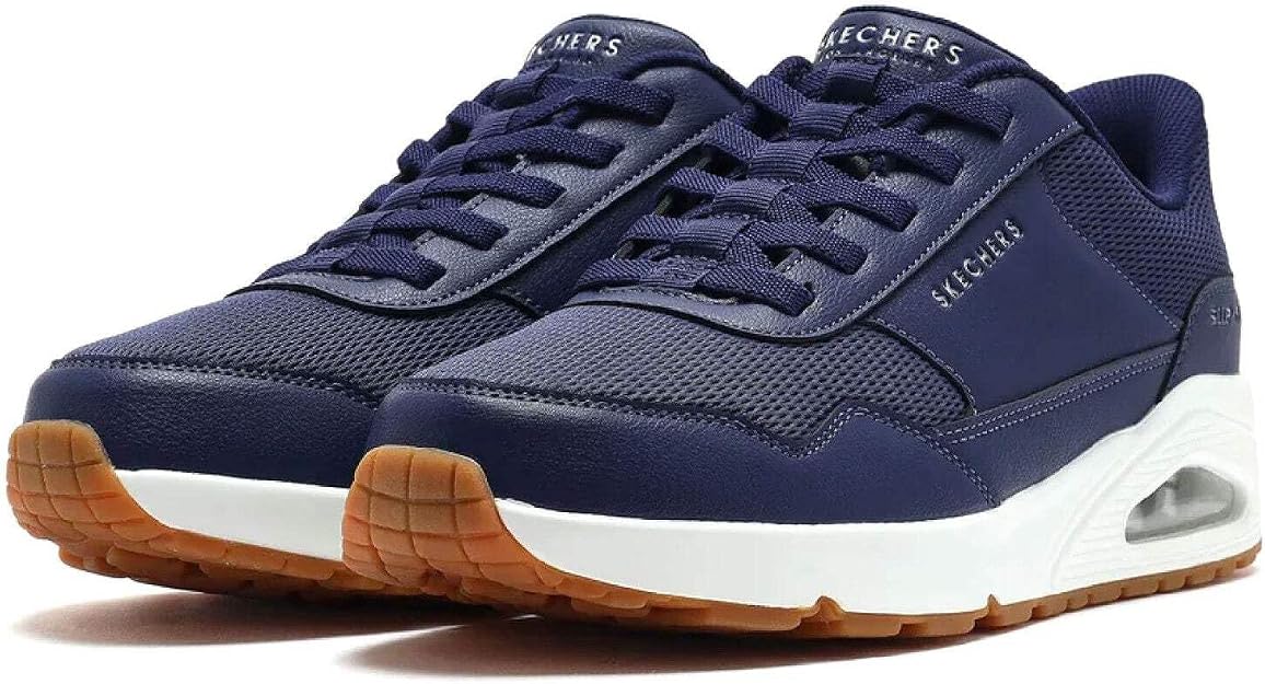 Skechers Men's Hands Free Slip-Ins: Uno - Banksia Sneaker, Navy, US 13 / EU 47.5 Skechers