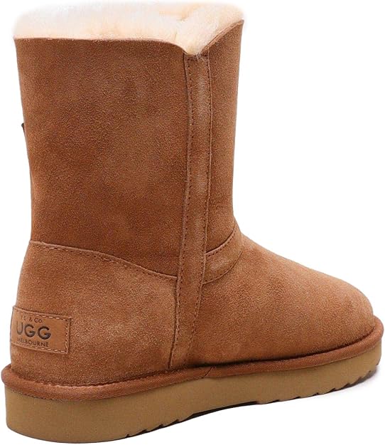 Yellow Earth Women's Hope Classic Button Ugg Boot, Chestnut, US 9 YE & CO