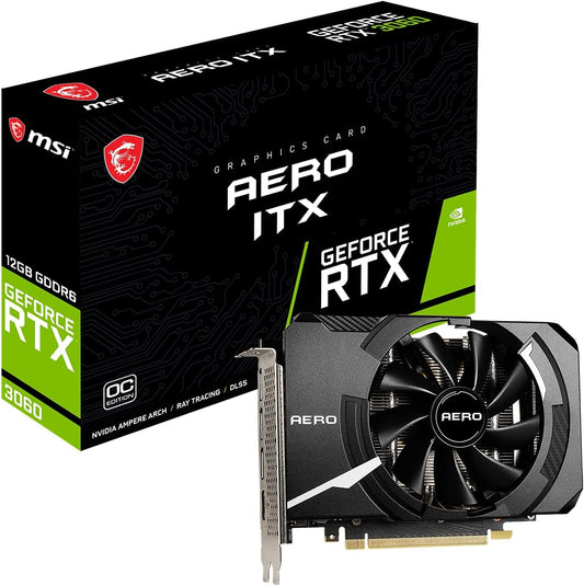 MSI GeForce RTX 3060 AERO ITX OC 12GB GDDR6 Graphics Card NVIDIA PCIe 4.0 – As New MSI