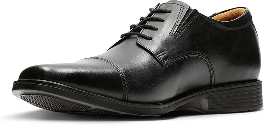 Clarks Men's Tilden Cap Oxford, Black Leather, 8.5 US / EU 41.5 Clarks Men's