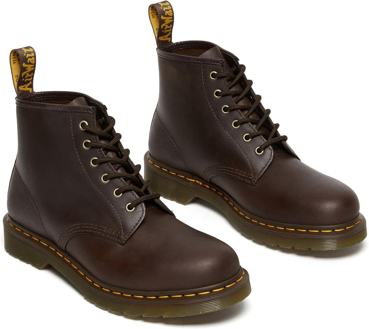 Dr. Martens Unisex 101 6-Eye Boot, Dark Brown Crazy Horse Leather, UK 9/US M10W11, EU 43 DR MARTENS