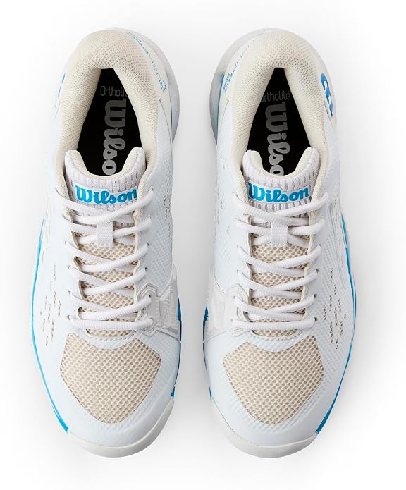 WILSON Men's Rush Pro Ace Tennis Shoe, White White Atomic Blue, 7 US / EU 40 WILSON