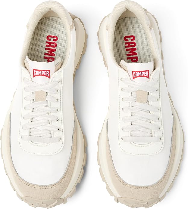 Camper Men's Drift Trail Vintage Detail Sneaker, White, EU 40/US 7 CAMPER
