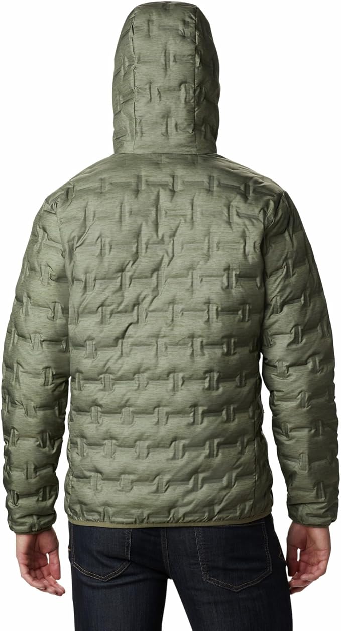 Columbia Men's Delta Ridge Down Hooded Jacket, Green, M Columbia