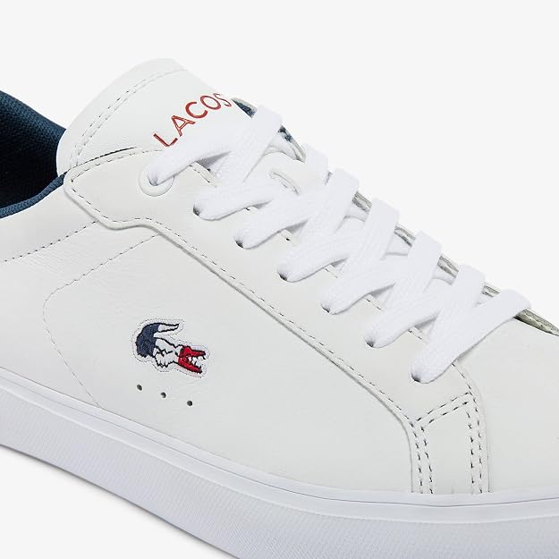 Lacoste Women's Powercourt TRI22 1 SFA Sneaker, White/Navy/Red, 5 US Lacoste