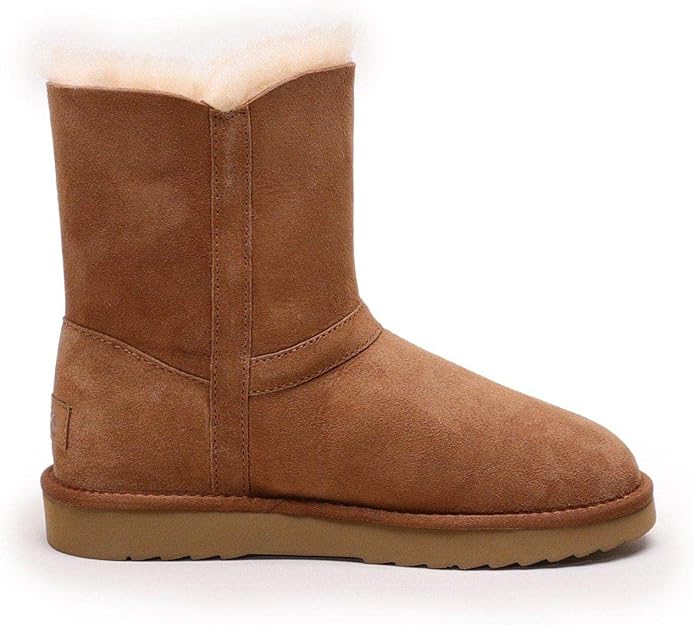 Yellow Earth Women's Hope Classic Button Ugg Boot, Chestnut, US 9 YE & CO