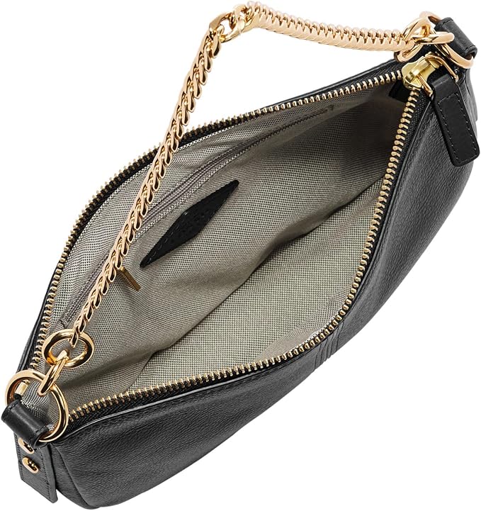 Fossil Women's Jolie Leather Small Crossbody Bag, ZB1877001, Black, One Size FOSSIL