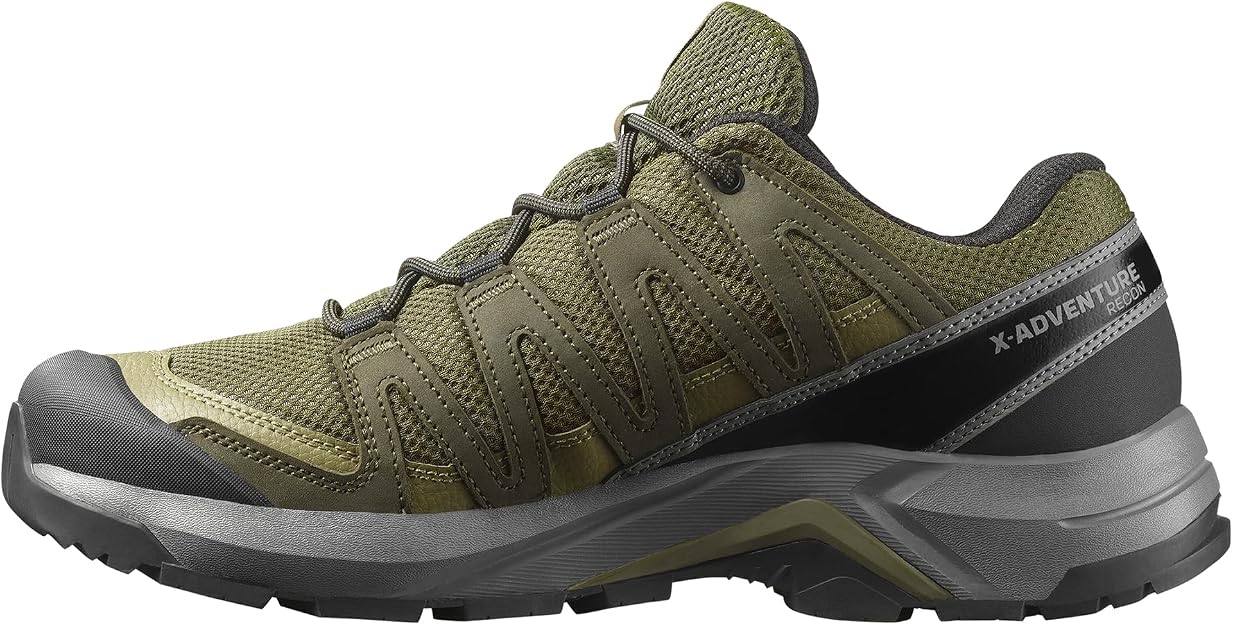 Salomon Men's X-Adventure Recon GTX Hiking Shoe, Olive Night/Martin, US 9.5 / EU 44 Salomon