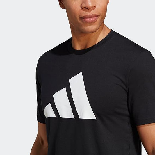 adidas Performance Train Essentials Feelready Logo Men's Training T-Shirt, Black/White, M ADIDAS