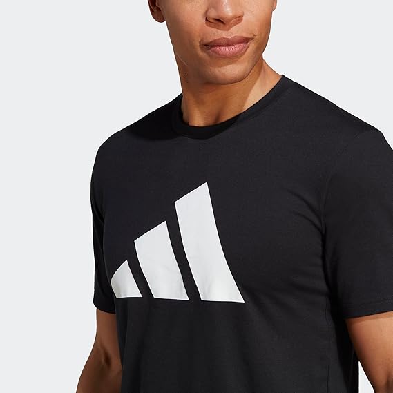 adidas Performance Train Essentials Feelready Logo Men's Training T-Shirt, Black/White, M ADIDAS
