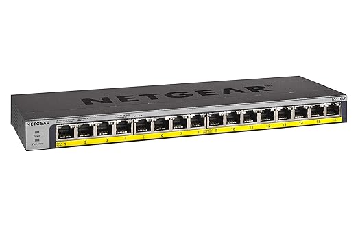 NETGEAR GS116LP 16-Port Gigabit PoE+ 76W Unmanaged Network Switch – As New Netgear