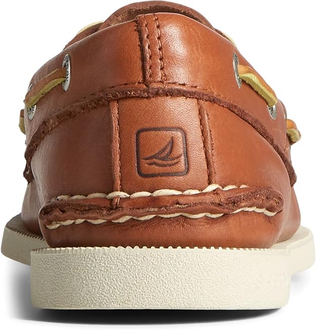 Sperry Men's Authentic Original 2-Eye Leather Boat Shoe, Tan, 9.5 / EU 42.5 Sperry