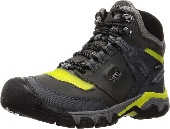 KEEN Male Ridge Flex Mid WP Steel Grey Evening Primrose Size 9 Hiking Boot Keen