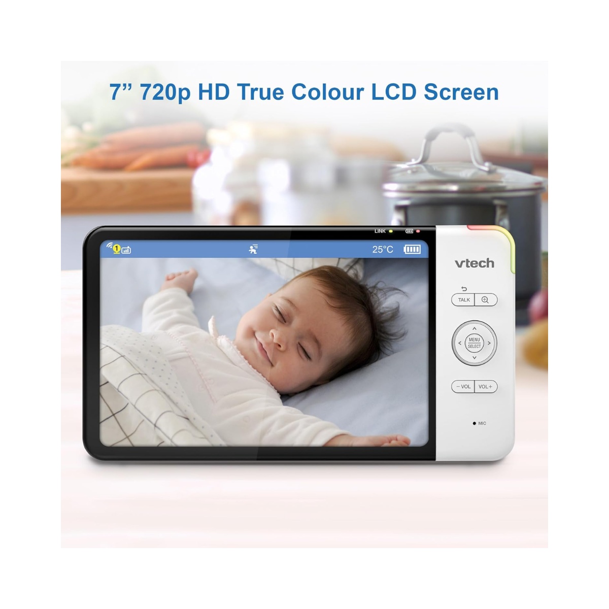 VTech RM7754HDV2 7inch Smart HD Video Baby Monitor - As New Condition VTECH