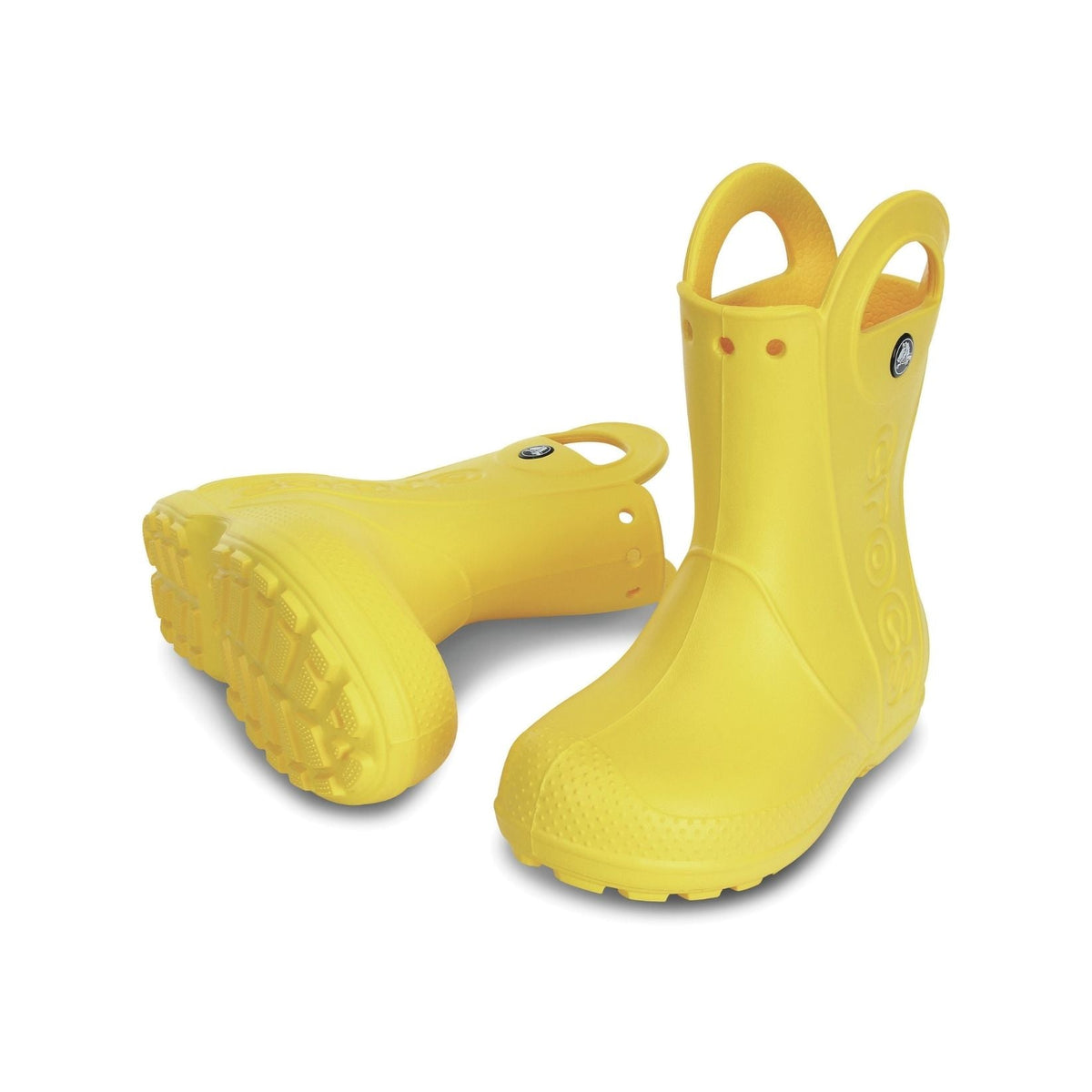 Crocs Kids Handle It Rain Boot, Yellow - J3 / EU 35 CROCS
