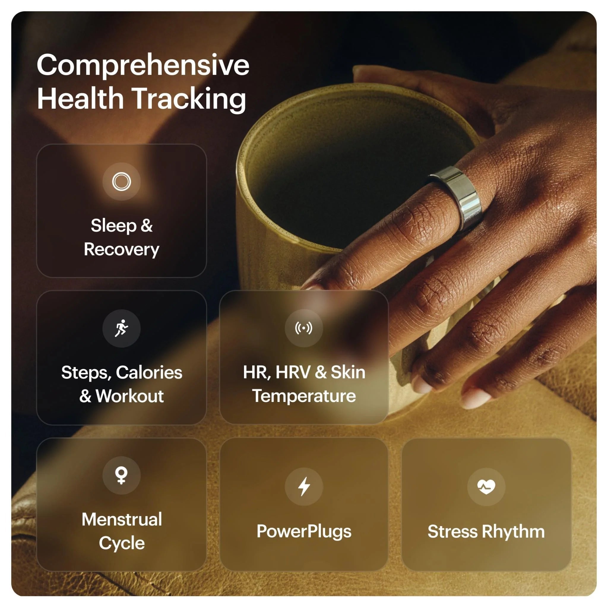 Ultrahuman Ring AIR Smart Ring Size 9 Space Silver Health & Fitness Tracker - As New Ultrahuman