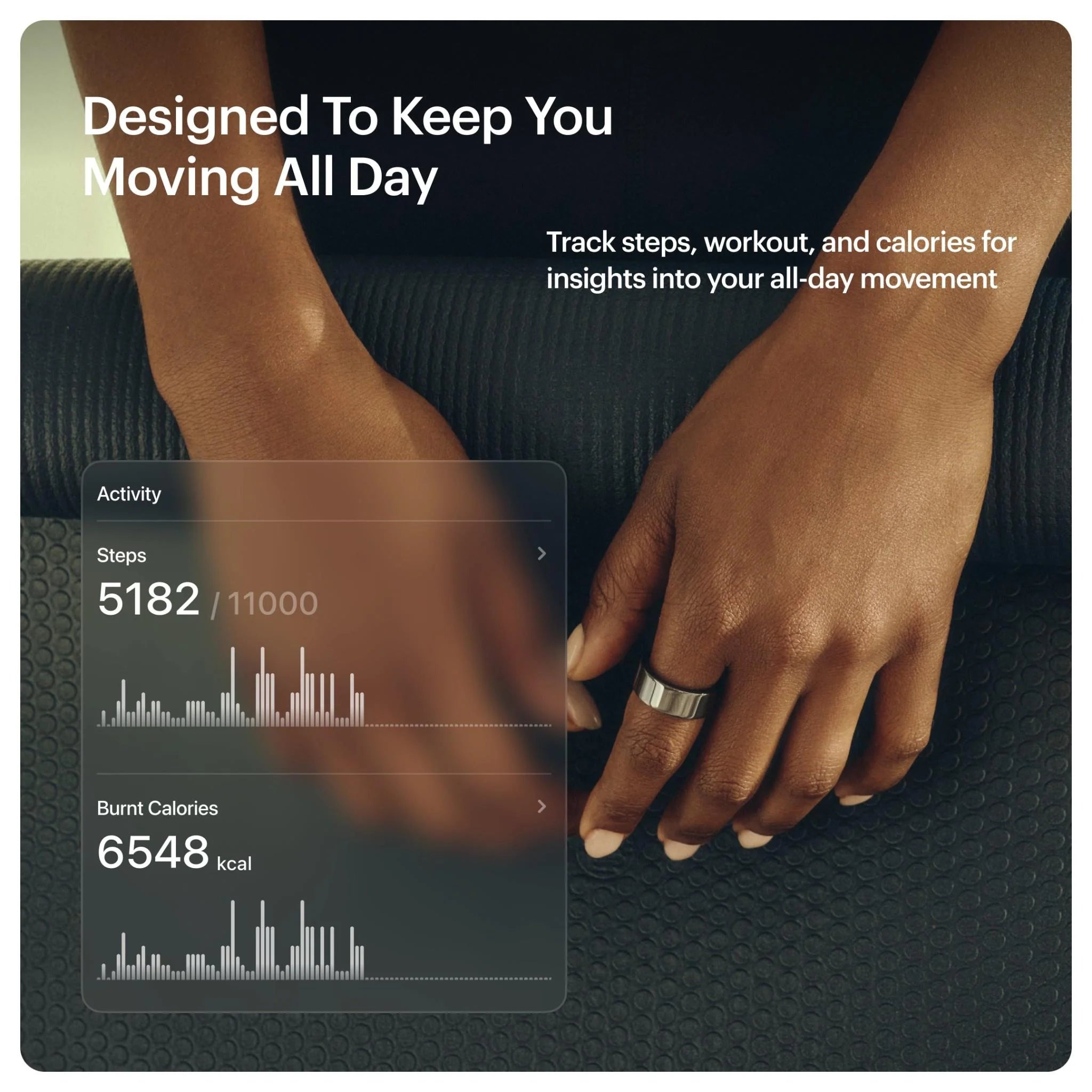 Ultrahuman Ring AIR Smart Ring Size 9 Space Silver Health & Fitness Tracker - As New Ultrahuman