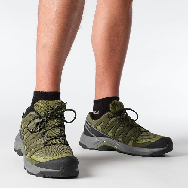 Salomon Men's X-Adventure Recon GTX Hiking Shoe, Olive Night/Martin, US 9.5 / EU 44 Salomon
