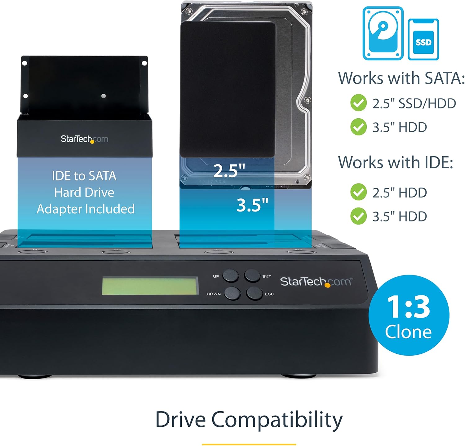StarTech.com 4-Bay USB 3.0 & eSATA to SATA Standalone HDD Duplicator Dock – As New StarTech.com