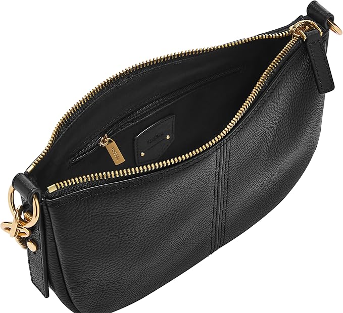 Fossil Women's Jolie Leather Small Crossbody Bag, ZB1877001, Black, One Size FOSSIL