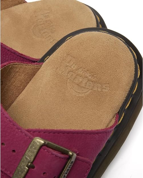 Dr. Martens Unisex Josef Slide Sandal, Fuchsia Pink Milled Nubuck Leather, UK 11/US M12W13 / EU 46 Dr Martens