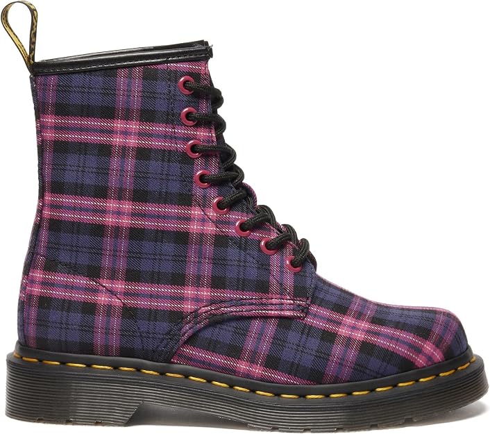 Dr. Martens Women's 1460 8-Eye Boot, Pink Multi Tartan, UK 5/US 7 / EU 38 Dr Martens