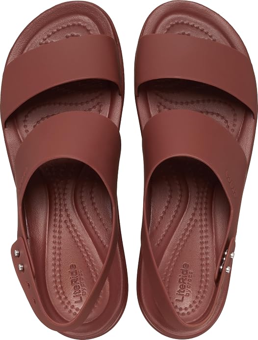 Crocs Women's Brooklyn Low Wedge Sandal, Dark Clay - EU 32 CROCS